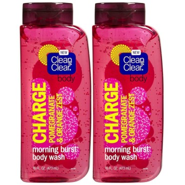 Clean & Clear Charge Pomegranate & Orange Zest Morning Burst Body Wash