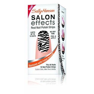 Sally Hansen Salon Effects Real Nail Polish Strips, Wild Child, 16 Count