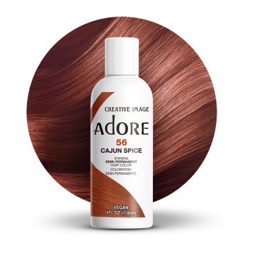 Adore Semi Permanent Hair Color - Vegan and Cruelty-Free Hair Dye - 4 Fl Oz - 056 Cajun Spice (Pack of 1)