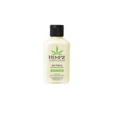 Hempz Age Defying Herbal Body Moisturizer, Off White, Vanilla/Musk, 2.25 Fluid Ounce