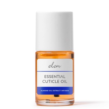 Elon Essential Cuticle Oil for Nails w/Almond Oil Extract - Jojoba Oil & Vitamin E - Softening & Hydrating Nail and Cuticle Oil - Dermatologist Recommended Nail Cuticle Oil - (0.5 oz.)