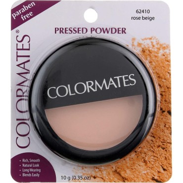 Color Mates Pressed Powder Rose Beige 0.4 oz. (4-Pack)