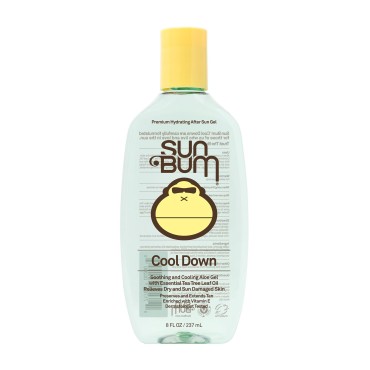 Sun Bum Cool Down Aloe Vera Gel | Vegan After Sun Care with Cocoa Butter to Soothe and Hydrate Sunburn | 8 oz