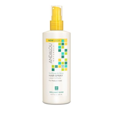 Andalou Naturals Brilliant Shine Hair Spray, Sunfl...