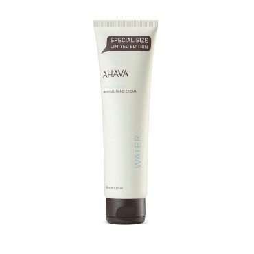 AHAVA Dead Sea Mineral Hand Cream, Original, Hand Moisturizer For Dry Cracked Hands, Light and Fast Absorbing, For All Skin Types 5.1 Fl Oz.
