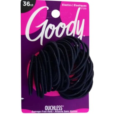 Elastics Ouchless Braid3.5blk,Goody Products,27255(A)