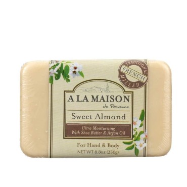 A La Maison Solid Bar Soap, Sweet Almond, 8.8 Ounc...