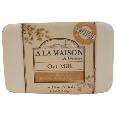 A La Maison Solid Bar Soap, Oat Milk, 8.8 Ounce...