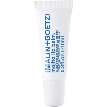 Malin + Goetz Mojito Lip Moisturizer for men and women, long lasting hydrating, soothing dry lip repair treatment, lightly fragranced, color free. vegan and cruelty free 0.3 fl oz
