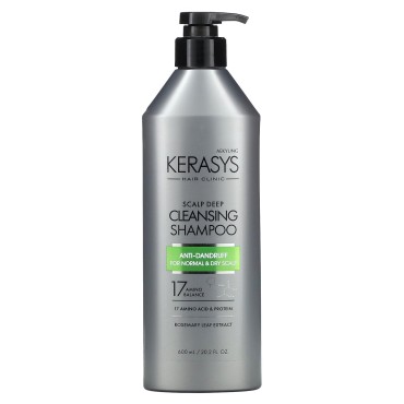 Kerasys Scalp Care Deep Cleansing Anti-Dandruff Sebum Control 20.3 fl oz / 600 ml (Shampoo, 1-Pack)