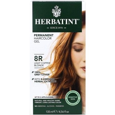HERBATINT 8R Light Copper Blonde Permanent Hair Colour, 4 OZ