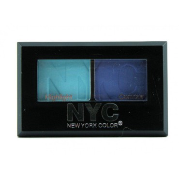 New York Color (NYC), City Duet Eyeshadow, Yankee Blues (813B), Net Wt. .07 Oz.