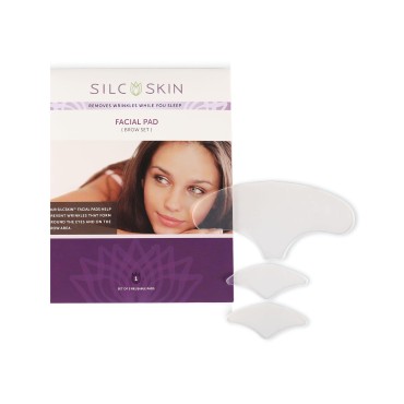 Silc Skin Facial Pads Brow Set - 2 Multi Area Pads, 1 Brow Pad - For Forehead and Facial Areas - Reusable Self Adhesive Silicone Face Pads