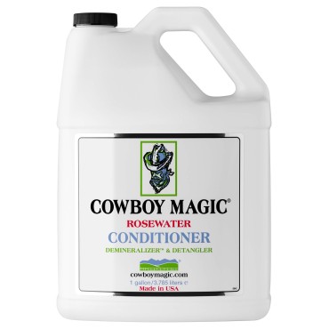 Cowboy Magic Rosewater Conditioner Gallon Rosewater Herbal Blend Leaves Hair Smooth and Silky