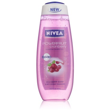 Nivea Hydrating Shower Gel, Goji Berry and Powerfruit Cranberry, 16.9 Ounce