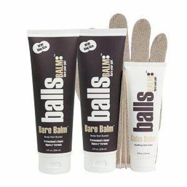 The Bare Pair 'Double Team' King Kombo - Body Hair Management System (w/Exfoliating Glove)