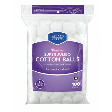 Berkley & Jensen Cotton Balls 4/100 Count, Total 4...