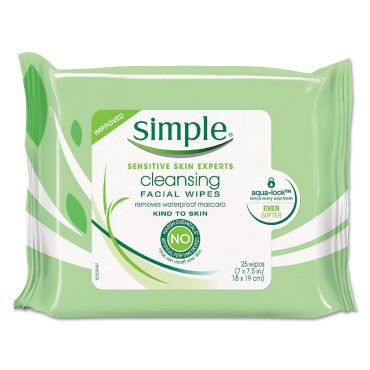 Simple Cleansing Facial Wipes (25 wipes)