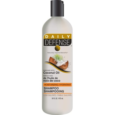 Daily defense shampoo coconut oil 16 fluid ounce
