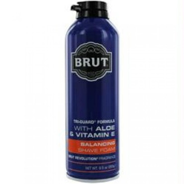 Faberge Brut Revolution Shaving & Grooming Shave Foam 9.5 Oz Faberge/Brut Revolution Tri-Guard Balancing Shave Foam 9.5 Oz (269 Ml) W/Aloe & Vitamin E