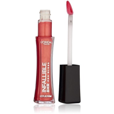 L'Oreal Infallible 8 HR Le Gloss, Fiery [305] 0.21 oz (Pack of 2)