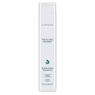 L'ANZA Healing Nourish Stimulating Shampoo, Encourages Healthy Hair Growth While Eliminating Dead Skin Cells, Sebum, Residue & DHT, for a Healthy and Fresh Hair and Scalp (10.1 Fl Oz)