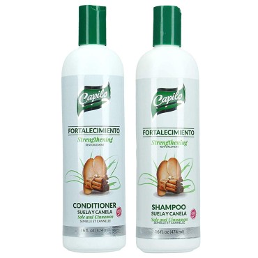 Capilo Sole & Cinnamon Shampoo 16oz + Rinse 16oz (Combo Set)