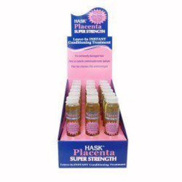 Hask Vials Placenta Super Strength Leave-In(18 Pieces) Display
