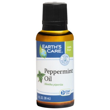 Earth’s Care 100% Pure Peppermint Essential Oil for Aromatherapy - 1 Fl OZ (1/pk)