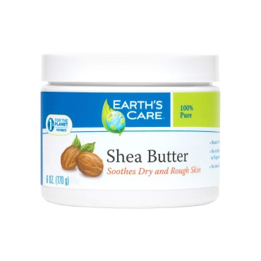 Earth's Care Shea Butter - 100% Pure Natural African Shea Butter for Body, Hair and DIY Projects 6 OZ