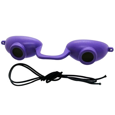 Super Sunnies Flexible Tanning Bed Goggles UV Eye Protection Glasses (Purple), FDA Compliant
