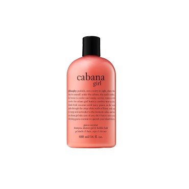 philosophy Cabana Girl Shampoo, Shower Gel & Bubble Bath, 16 Fl Oz (Pack of 1)
