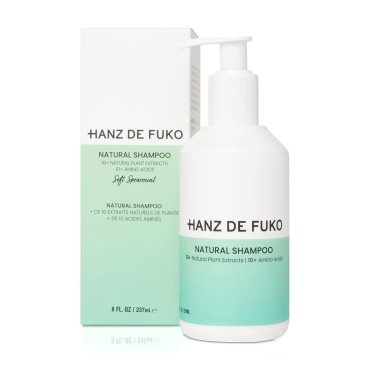Hanz de Fuko Premium Mens Natural Shampoo- High Performance Hair Cleanser (8oz) Sulfate and Paraben Free (Packaging May Vary)