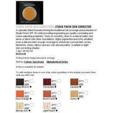 MAC Studio Finish Skin Corrector Pro Palette ~ OCHRE ~