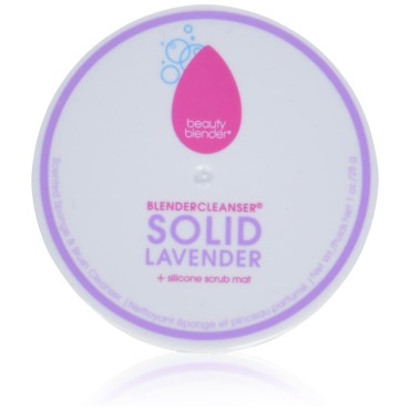 BEAUTYBLENDER BLENDERCLEANSER Lavender Solid for Cleaning Makeup Sponges, Brushes & Applicators, 1 oz. Vegan, Cruelty Free and Made in the USA