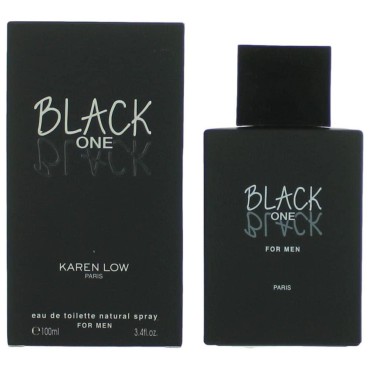 Karen Low Black One Black for Men Eau de Toilette Spray 3.3 oz
