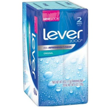 Lever 2000 Original Refreshing Bar Soap, Perfectly Fresh 4 oz, 2 ea (Pack of 24)