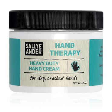 Sallye Ander Heavy Duty Hand Therapy Cream - 2oz - Best Hand Cream for Dry Cracked Hands - Repair & Moisturize Dry Skin - Scented with Natural Essential Oils - Dry, Working Hands - for Men & Women