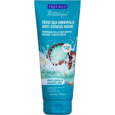 Freeman Facial Anti-Stress Dead Sea Clay Mask 6 Ounce (175ml) (6 Pack)