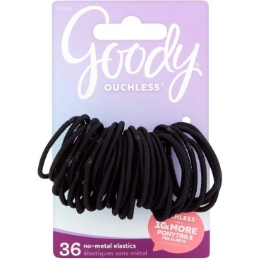 Elastics Ouchless Braid3.5blk,Goody Products,27255(A)