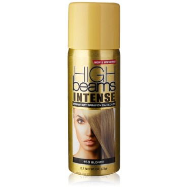 High Beams Intense Spray-On Hair Color -Blonde - 2.7 Oz - Add Temporary Color Highlight to Your Hair Instantly - Great for Streaking, Tipping or Frosting - Washes out Easily