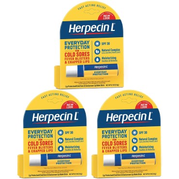 Herpecin L Cold Sore Lip Balm Stick - 0.1 oz. (3-Pack)