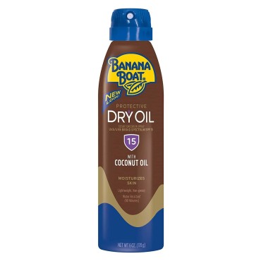 Banana Boat Continuous Spf#15 Spray Dry Oil With Argan Oil 6 Ounce (177ml)