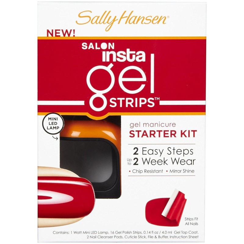 Sally Hansen Salon Insta Gel Strips Starter Kit, Red My Lips