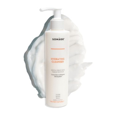 SONAGE Hydrating Cleanser | Daily Noncomedogenic Gentle Facial Cream Cleanser | Hydrating Face Wash For All Skin Types