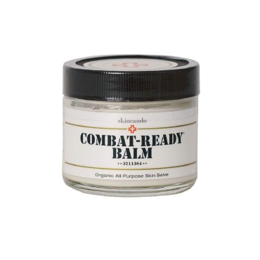 Combat Ready Skin Balm 2oz by Skincando - All Natural - Intensive Moisturizer - Skin Cream - Organic ingredients - Apricot Kernel Oil - Grapefruit Seed Extract - Black Spruce - Black Tea Moisturizer