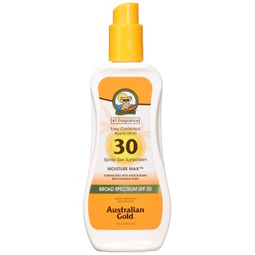 Australian Gold Spray Gel Sunscreen SPF 30, Clear 8 oz
