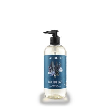 Caldrea Hand Wash Soap, Aloe Vera Gel, Olive Oil And Essential Oils To Cleanse And Condition, Basil Blue Sage Scent, 10.8 Oz