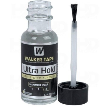 Ultra Hold Liquid Bond Glue for Wigs and Hair with Brush .5oz Bottle by GT Hair