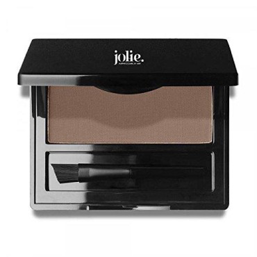 Jolie Brush on Brow - Brow Defining Powder - Contour and Shape Brows - Easy Blend, Natural Effect - No Fading or Smudging - Vegan (Soft Smoke)